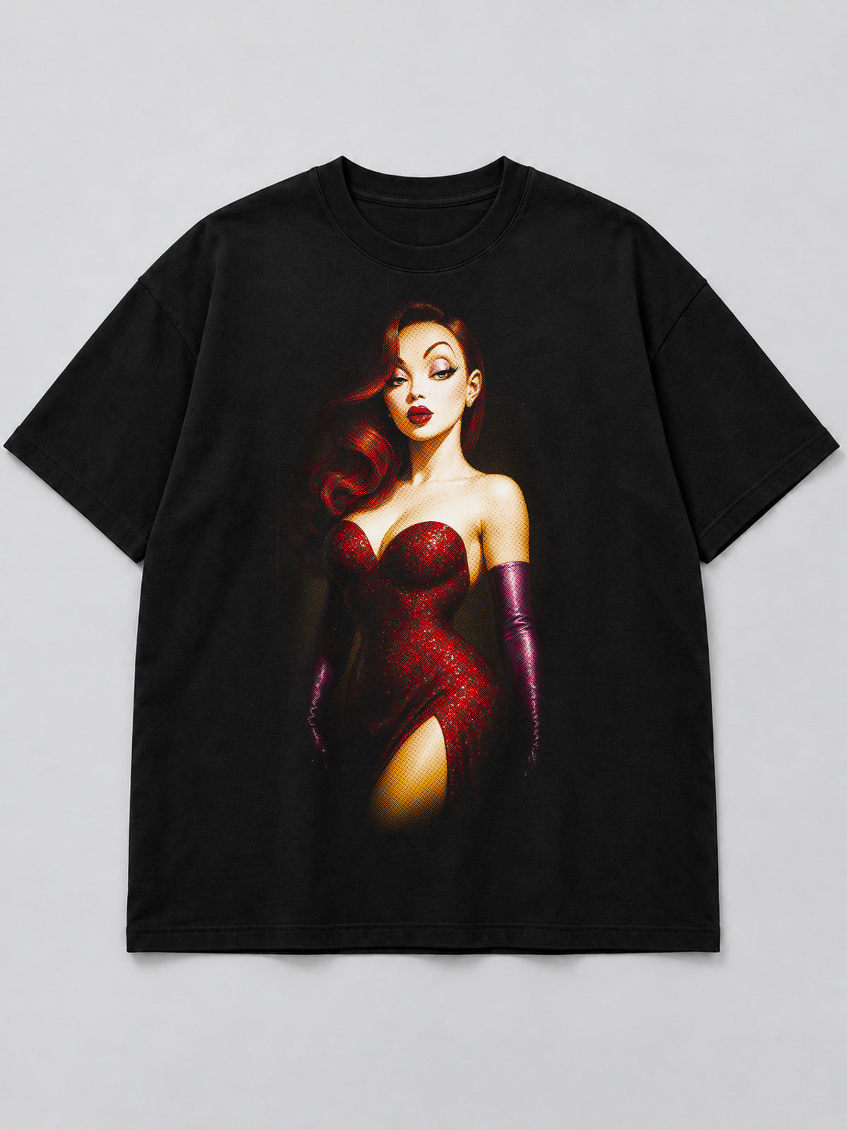 Polera Glamorous Femme Fatale negra de corte amplio