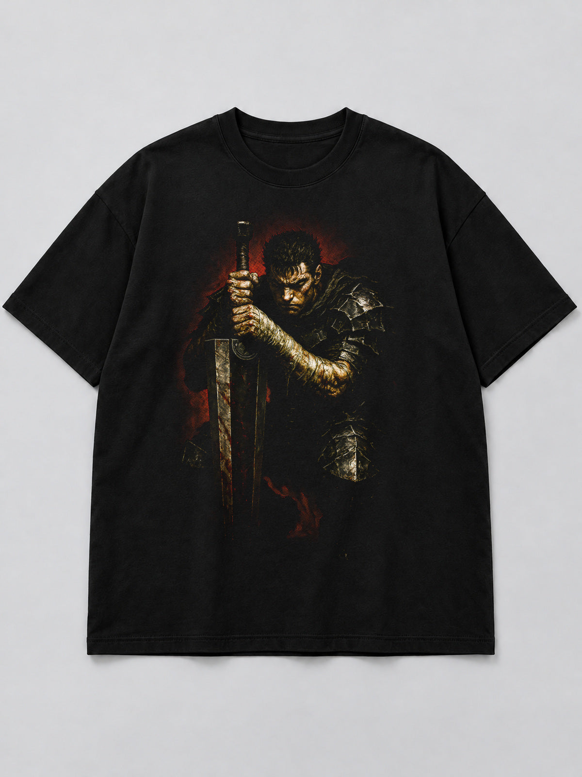 Polera Medieval Warrior's Grief (2) negra de corte amplio