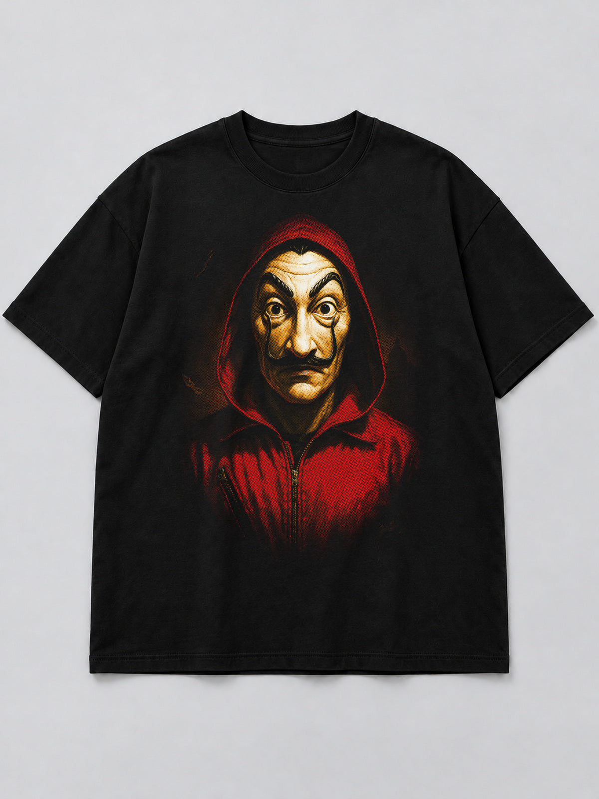 Polera Masked Revolution Icon negra de corte amplio