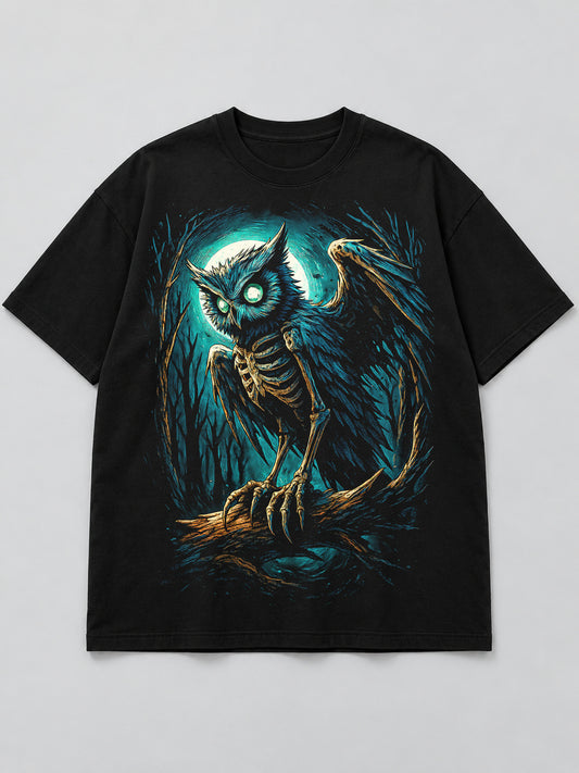 Polera Búho Esqueleto - Halloween 2026