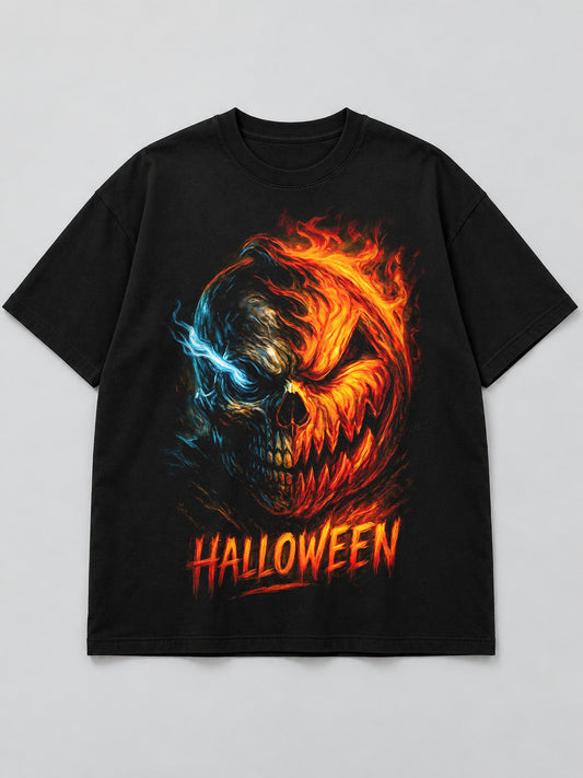 Polera Calavera de Fuego - Halloween 2026