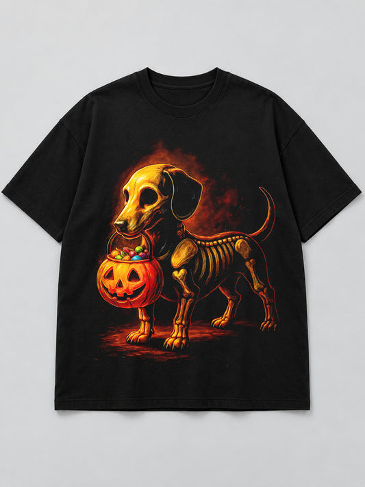 Polera Perro Esqueleto Dulce - Halloween 2026