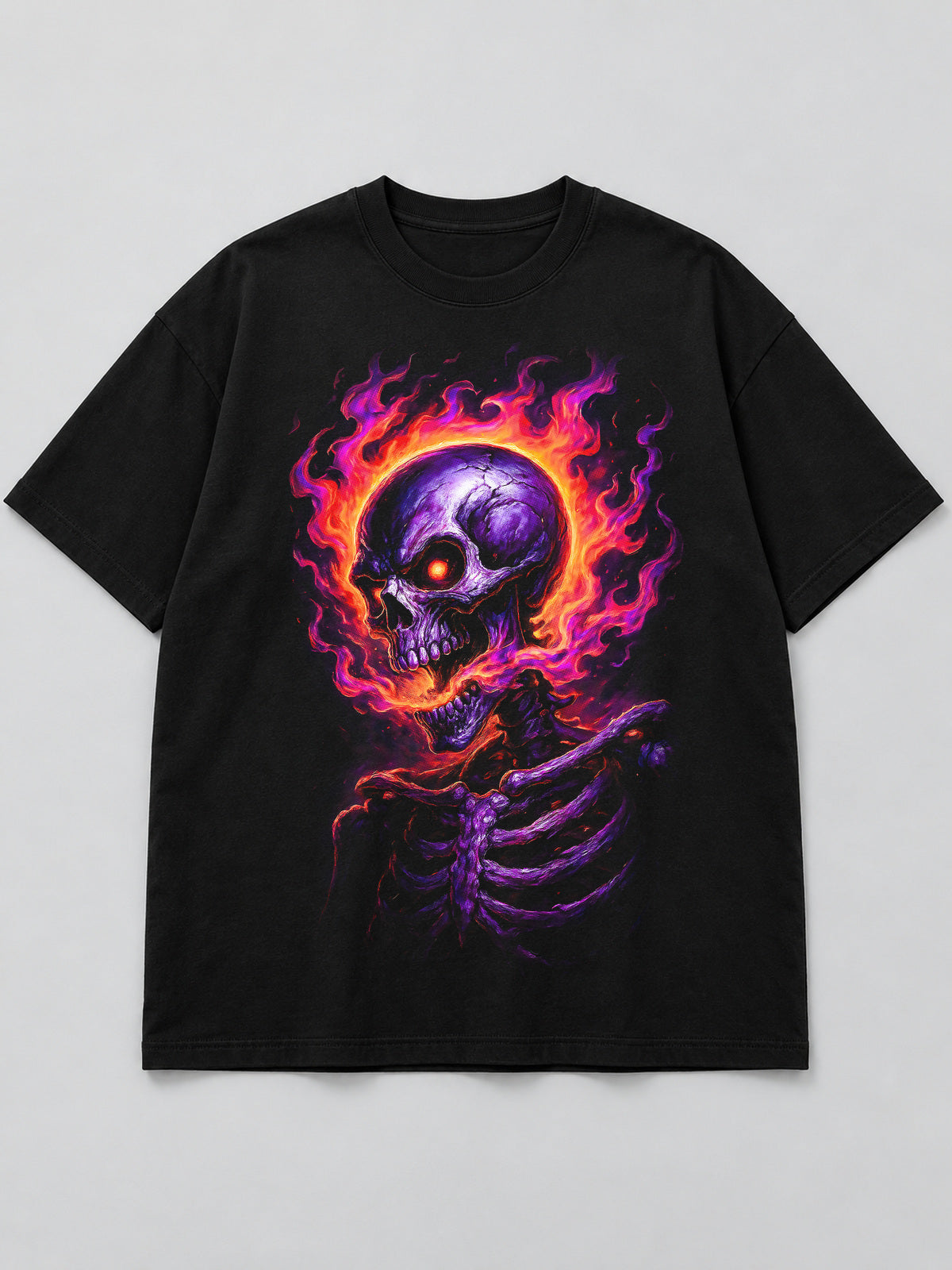 Polera Calavera Neón - Halloween 2026