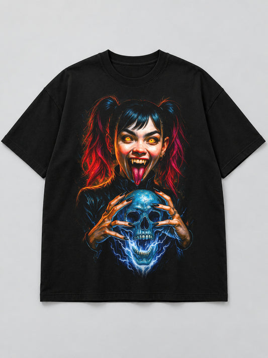 Polera Chica Calavera de Cristal - Halloween 2026