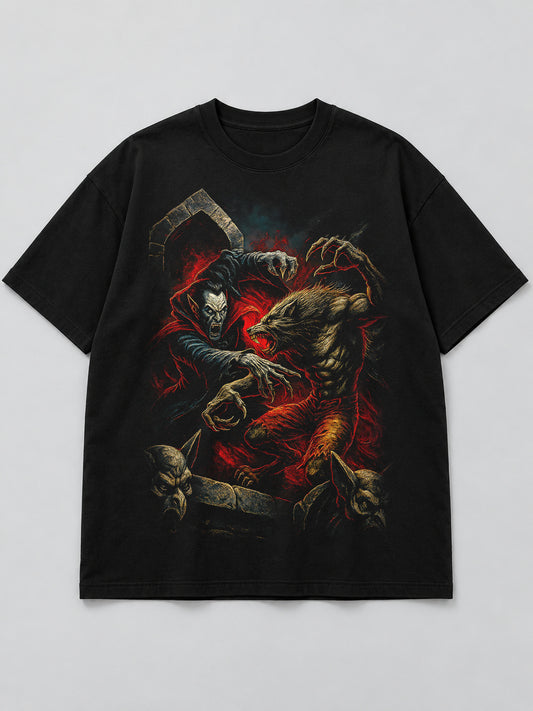 Polera Batalla Vampiro y Lobo - Halloween 2026
