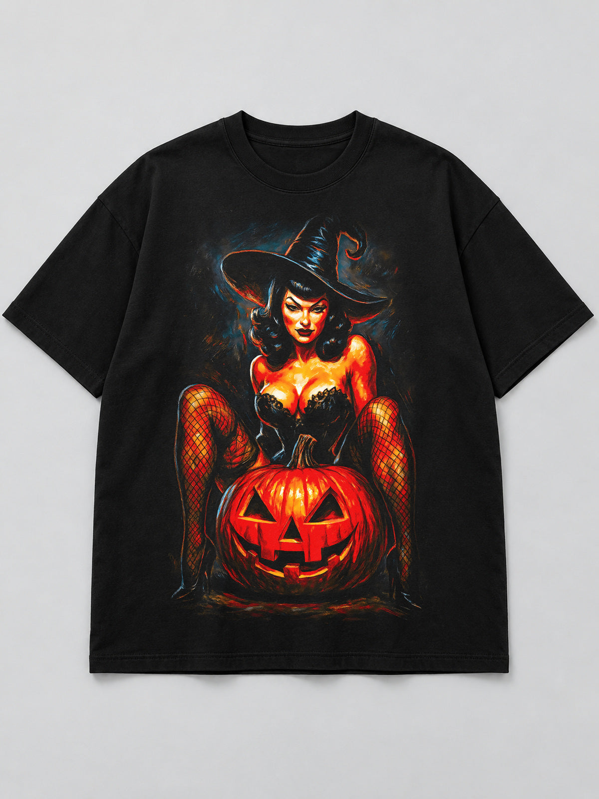 Polera Bruja Pin-Up - Halloween 2026