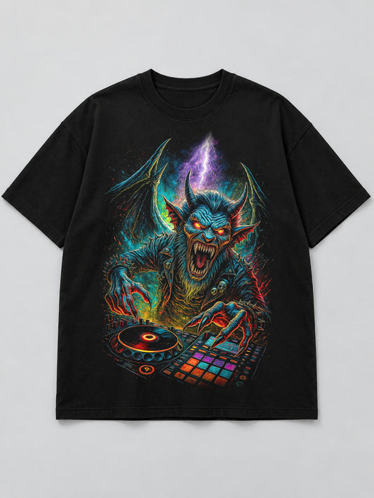 Polera DJ Gárgola - Halloween 2026