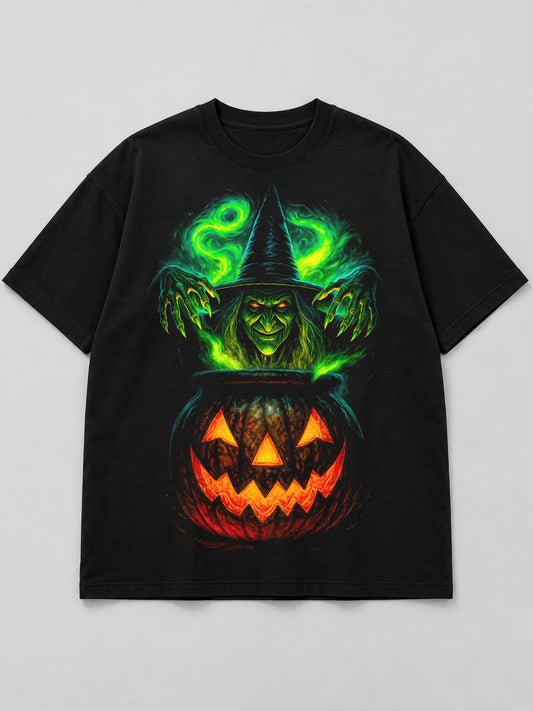 Polera Bruja Calabaza - Halloween 2026
