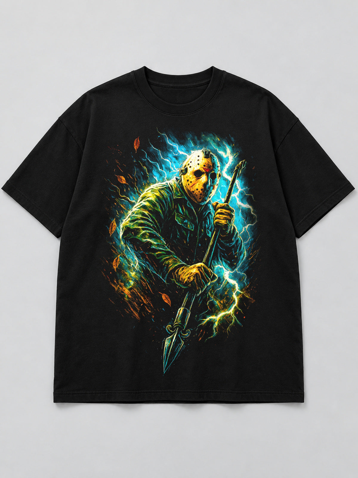 Polera Máscara de Hockey Eléctrica - Halloween 2026