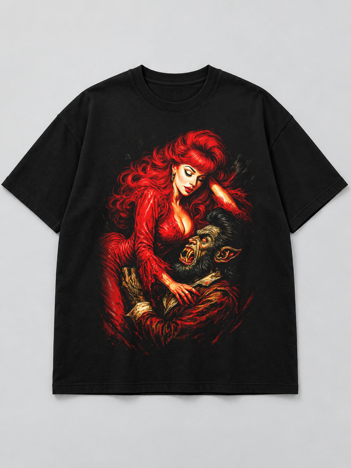 Polera Pelirroja y el Hombre Lobo - Halloween 2026