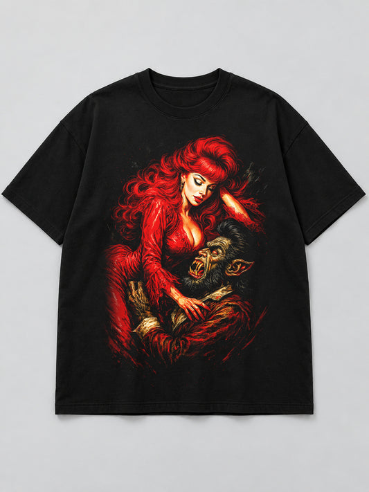 Polera Pelirroja y el Hombre Lobo - Halloween 2026