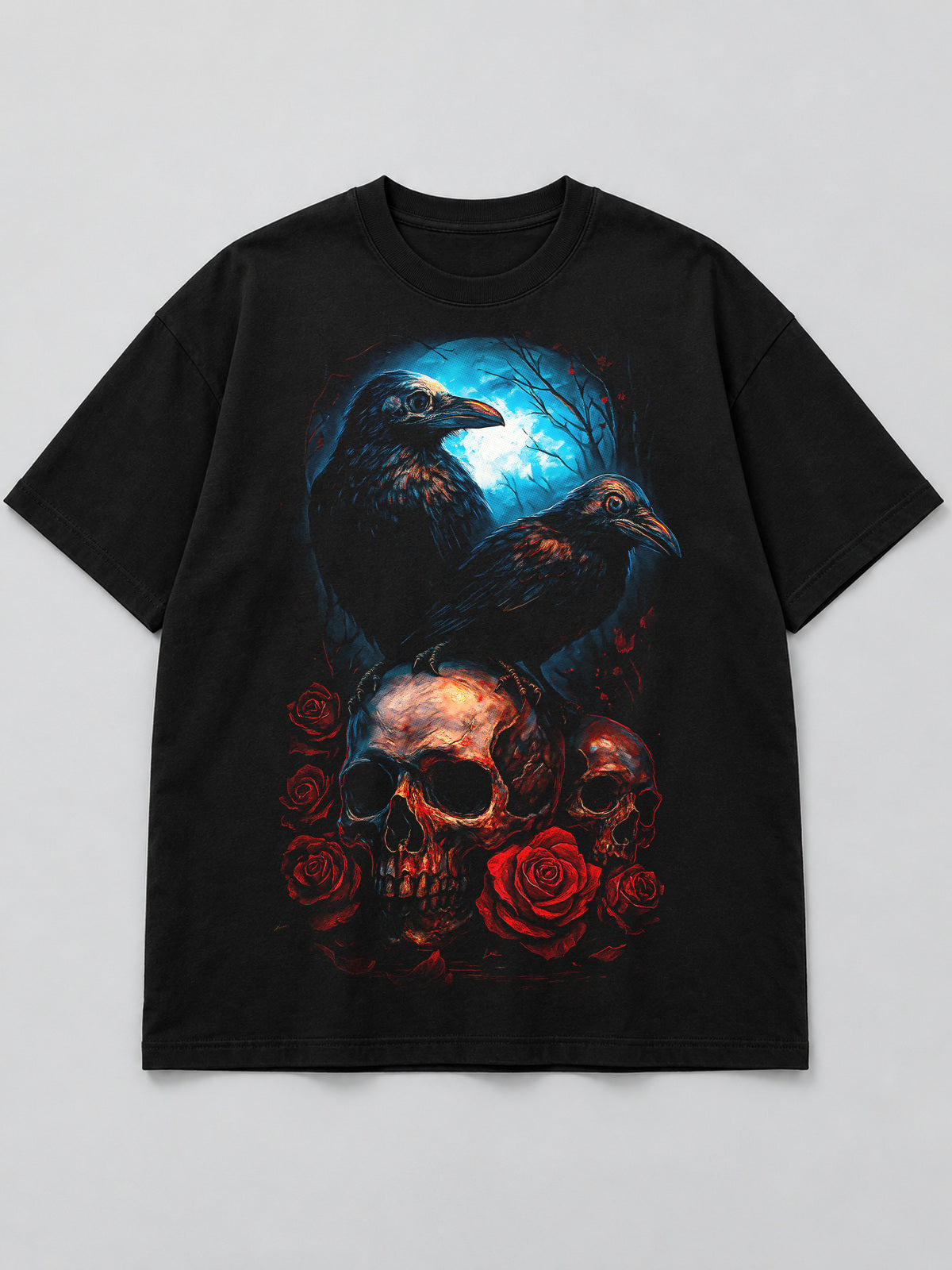 Polera Cuervos y Calaveras - Halloween 2026