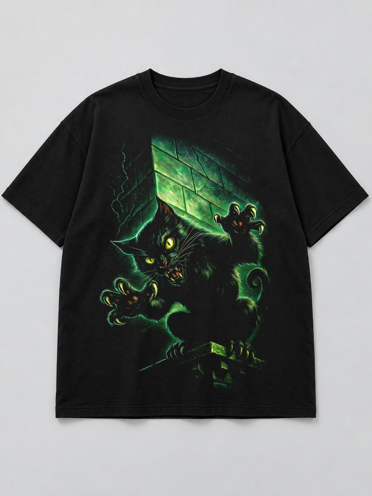 Polera Gato Sombra Verde - Halloween 2026