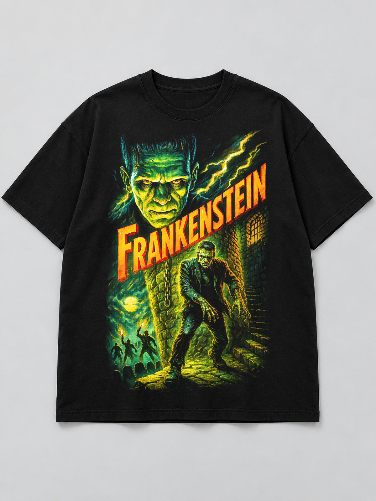 Polera Frankenstein Retro - Halloween 2026