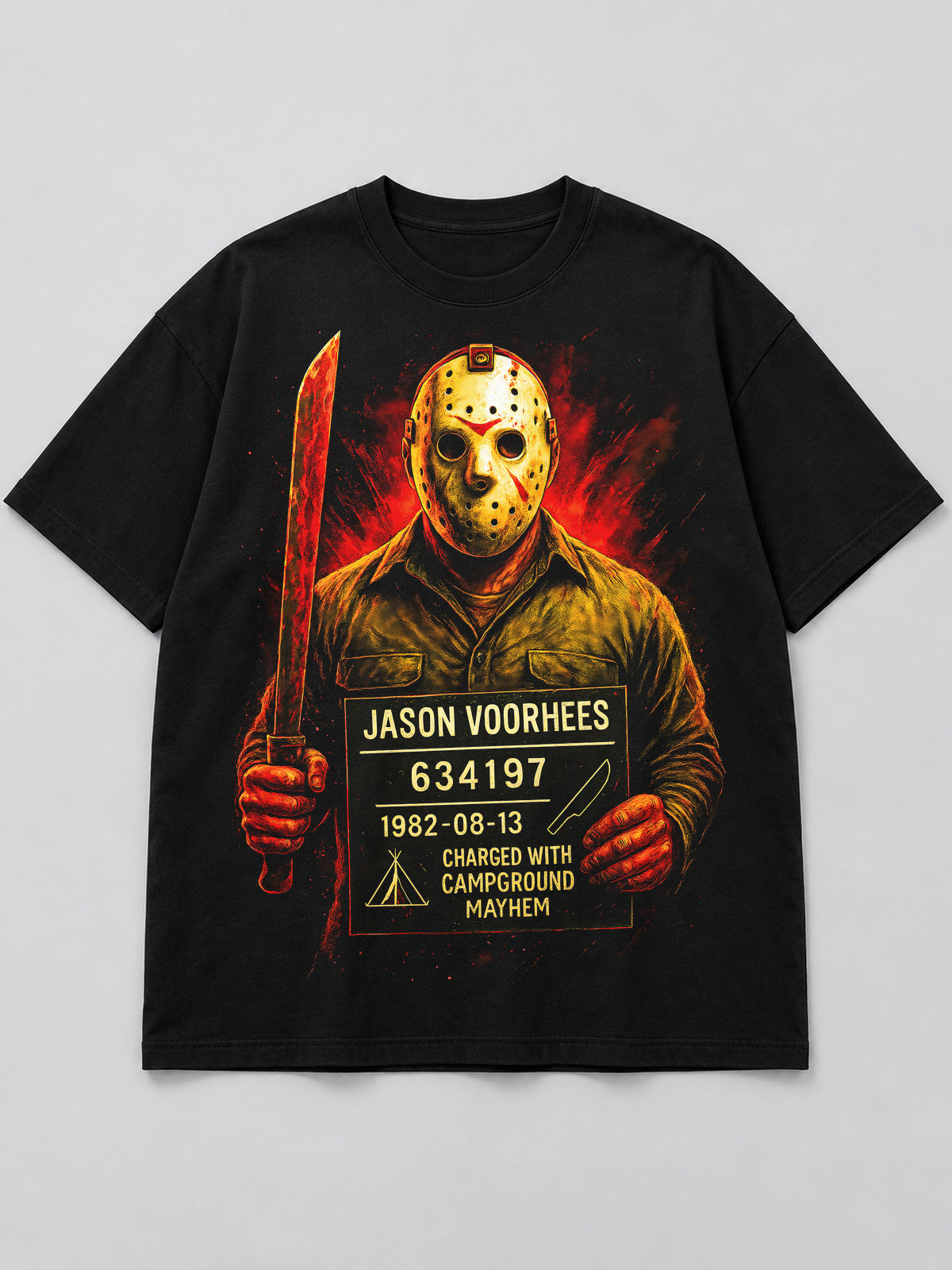 Polera Ficha Policial del Campamento - Halloween 2026