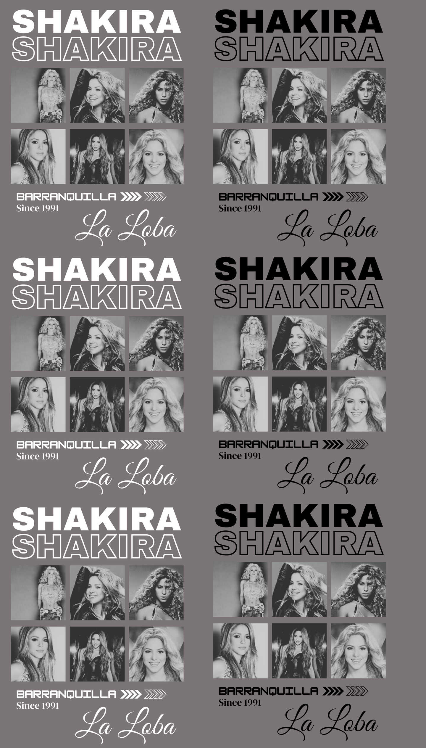 DTF Textil Shakira World Tour