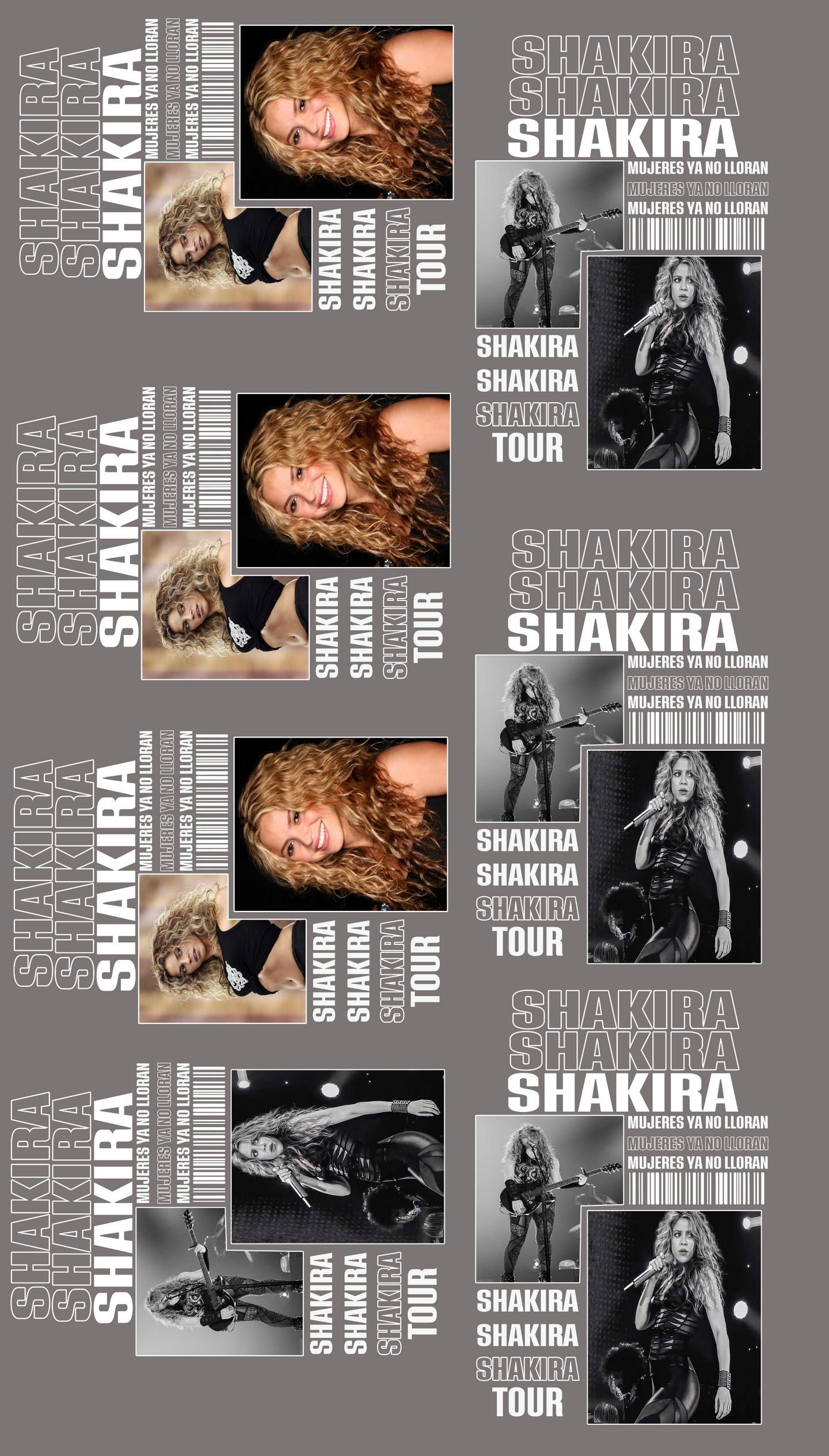 DTF Textil Shakira World Tour 2