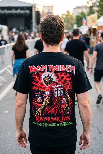 Polera Iron Maiden Negra 100% Algodón | Serigrafía Rock | ENVÍO GRATIS A TODO CHILE
