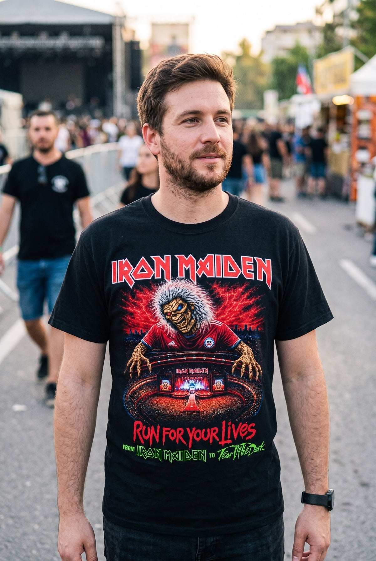 Polera Iron Maiden Negra 100% Algodón | Serigrafía Rock | ENVÍO GRATIS A TODO CHILE