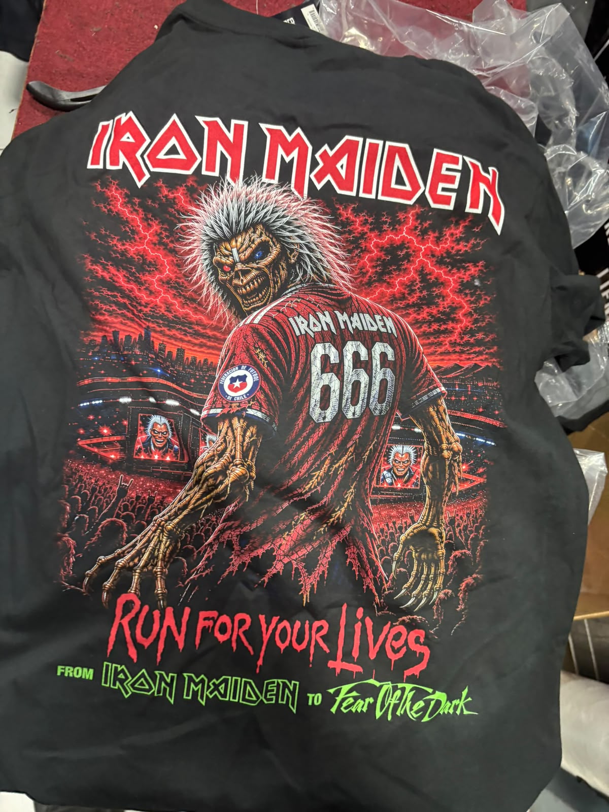 Polera Iron Maiden Negra 100% Algodón | Serigrafía Rock | ENVÍO GRATIS A TODO CHILE
