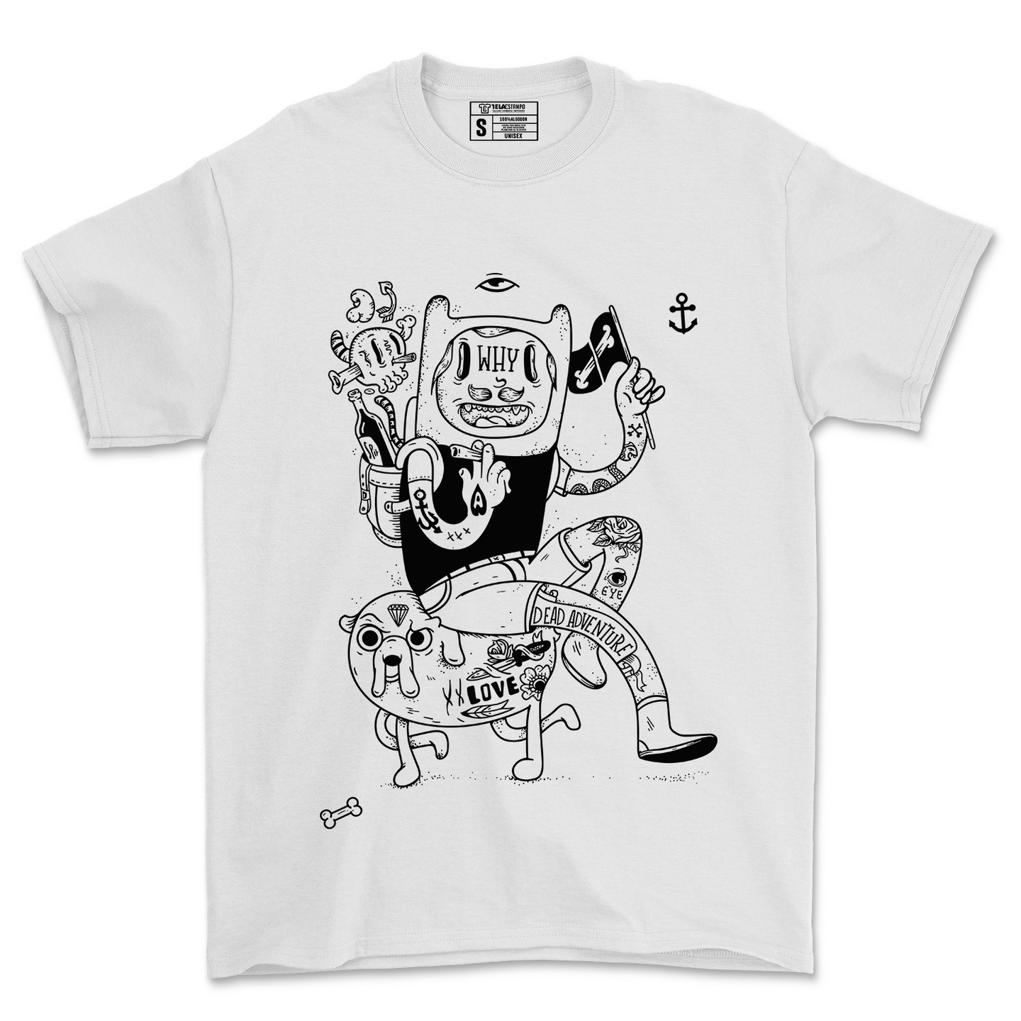 POLERA CARICATURA - ADVENTURE TIME - D15