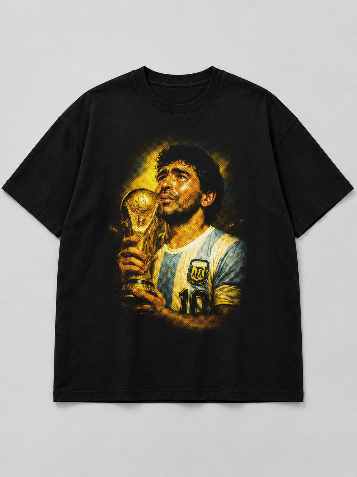 Polera Argentine Football Legend negra de corte amplio