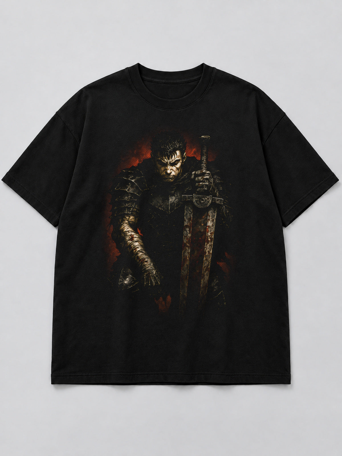 Polera Medieval Warrior's Grief negra de corte amplio