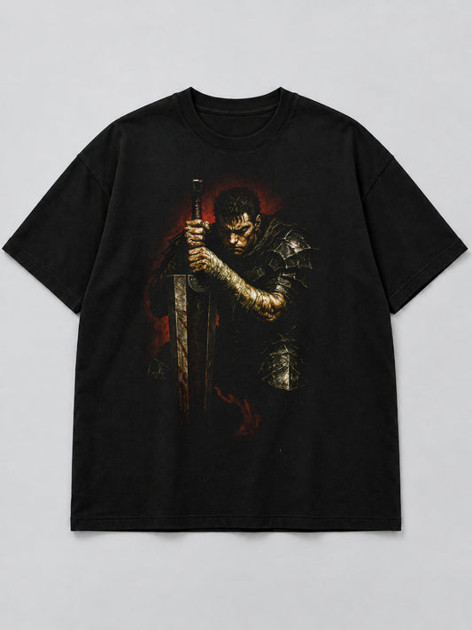 Polera Medieval Warrior's Grief (2) negra de corte amplio