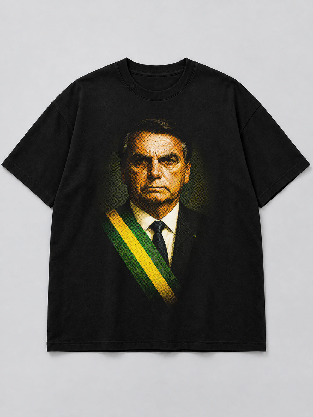 Polera Brazilian Leader Portrait (2) negra de corte amplio