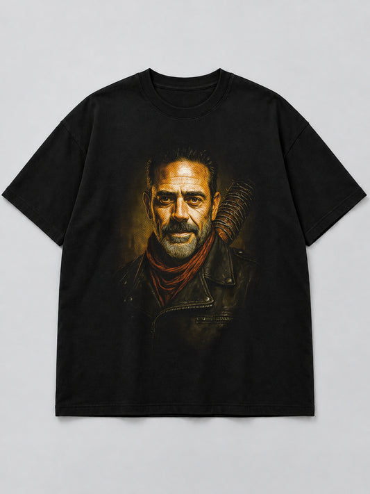 Polera Negan's Menacing Gaze negra de corte amplio