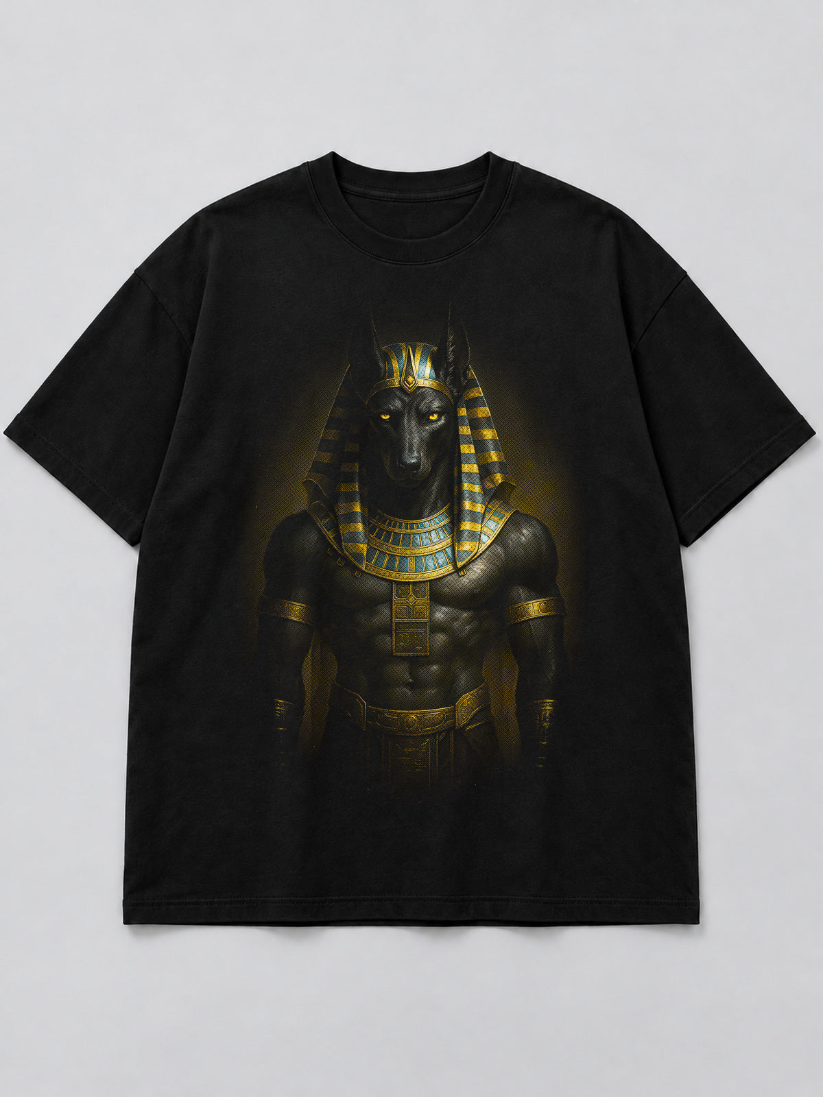 Polera Anubis  Divine Guardian negra de corte amplio
