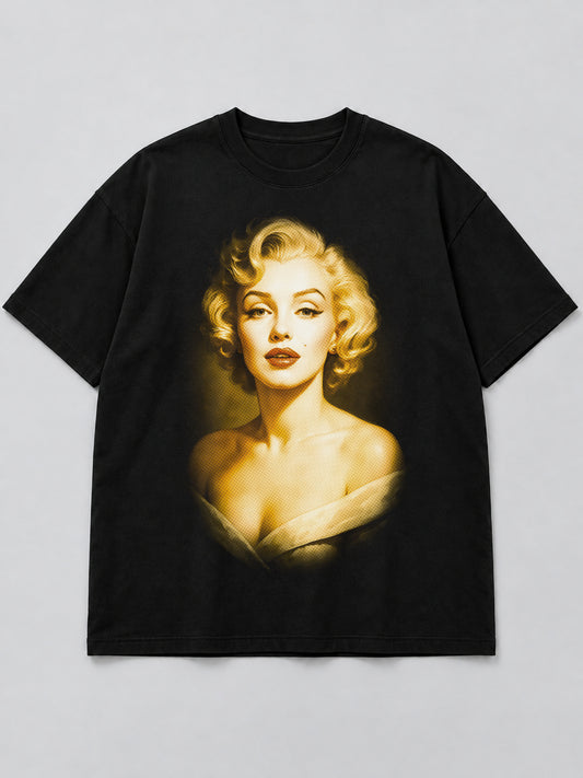 Polera Timeless Hollywood Glamour negra de corte amplio