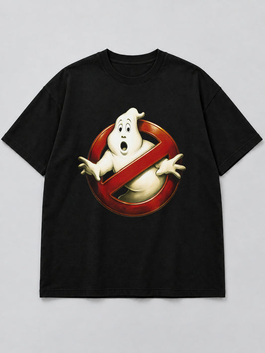 Polera Ghostbusters Logo Revival negra de corte amplio