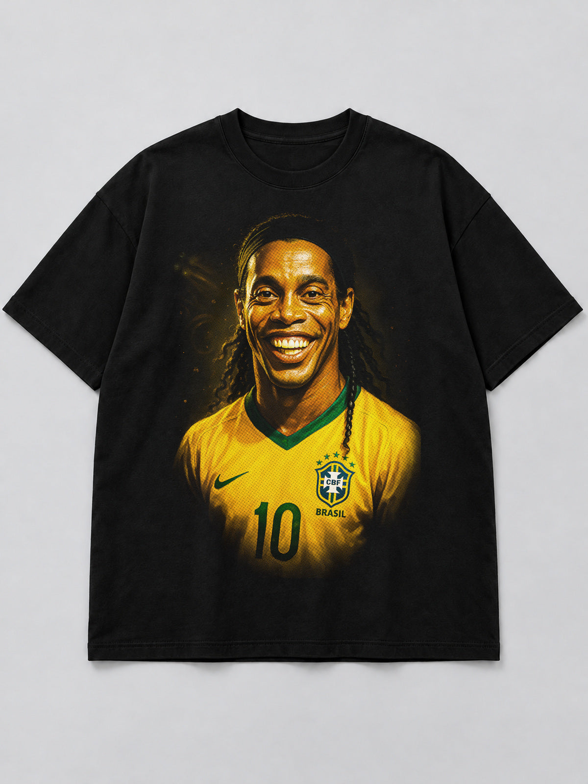 Polera Legendary Football Portrait (2) negra de corte amplio