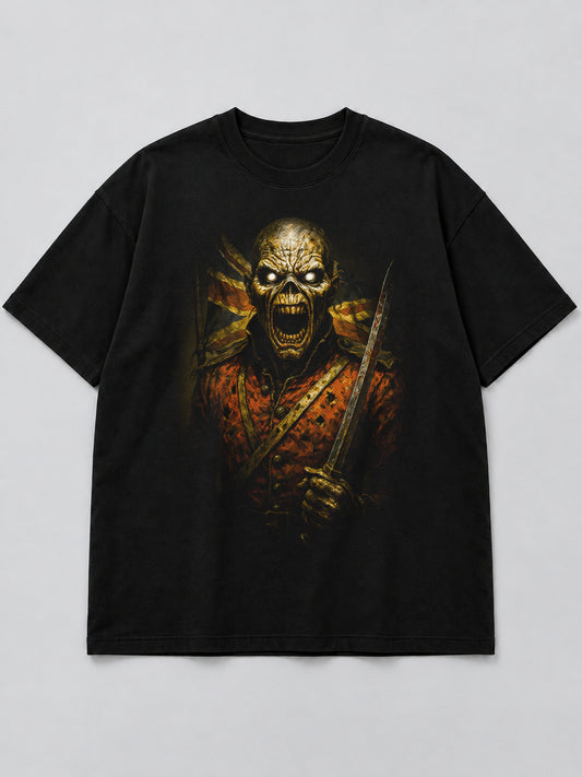 Polera Undead Trooper Fury negra de corte amplio