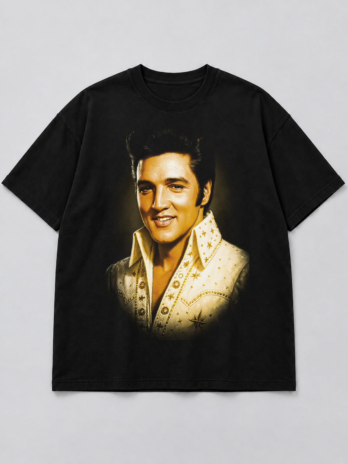 Polera Legendary Rock Icon negra de corte amplio