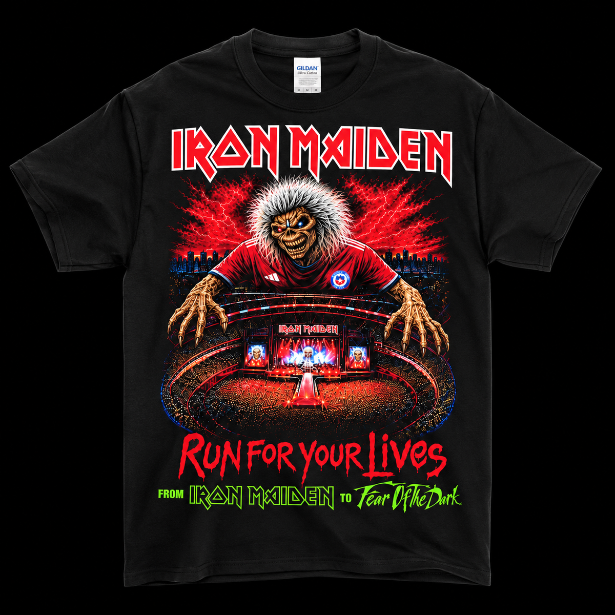 Polera Iron Maiden Negra 100% Algodón | Serigrafía Rock | ENVÍO GRATIS A TODO CHILE